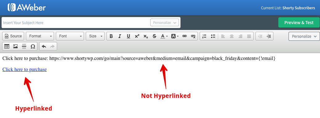 Email Conversion Tracking with Aweber